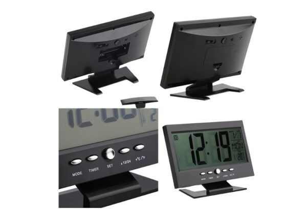 Alkış Sensörlü LED Dijital Masa Saati (Alarm+Termometre)