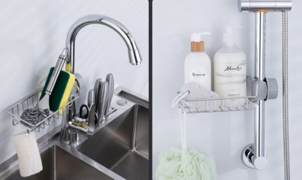 Mutfak ve Banyo Organizer Demir Raf Tek Kat