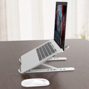 Plastik Yükseklik Ayarlı Laptop Standı Beyaz