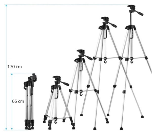Profesyonel Tripod Ayak 170 cm (Telefon Tutucu)