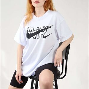 Beyaz Air Büyük Logo Tshirt