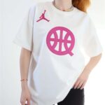 Beyaz Ball Nakışlı Tshirt
