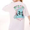 Beyaz Far Out Alien Tshirt