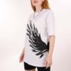 Beyaz Kanat Ön Arka Baskı Tshirt