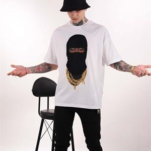 Beyaz Kar Maskesi Man Tshirt