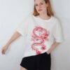 Beyaz Neon Dragon Tshirt