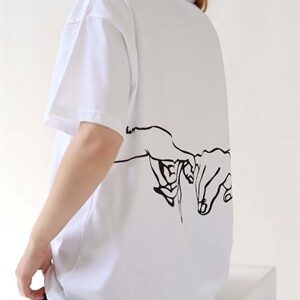 Beyaz Promise Sırt Baskı Tshirt