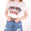 Beyaz Rebel Kolsuz Tshirt