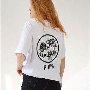 Beyaz Sırt Baskı Çapa Logo Tshirt