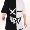 Beyaz Smile Ön Arka Baskı Tshirt