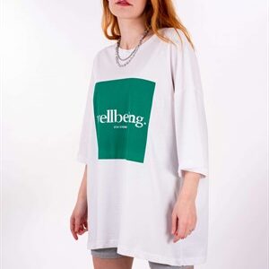Beyaz Vellbeing Oversize Tshirt