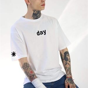 Day Beyaz Nakışlı Unisex Tshirt
