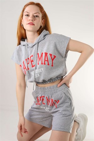 Gri Cape May Şortlu Eşofman Takımı