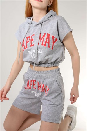 Gri Cape May Şortlu Eşofman Takımı