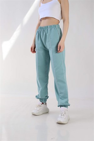 Mint Çift Çizgi Bol Eşofman