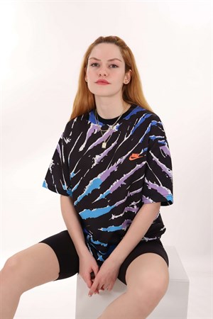 Mor Boya Desen Unisex Tshirt