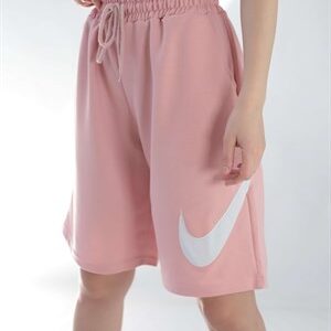 Pembe Logo Bermuda Şort
