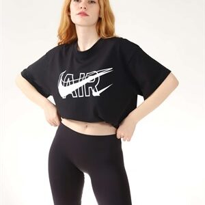 Siyah Air Büyük Logo Tshirt