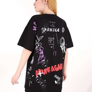 Siyah Drunk Again Tshirt