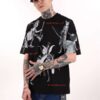 Siyah Elf Baskılı Man Tshirt