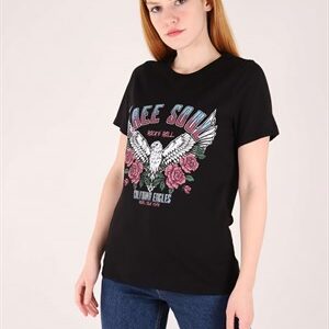 Siyah Free Soul Kolsuz Tshirt
