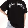 Siyah Palm Angels Iki Iplik Tshirt