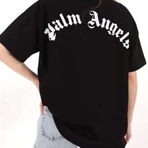 Siyah Palm Angels Iki Iplik Tshirt