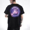 Siyah Paris Sırt Baskı Tshirt