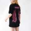 Siyah Power Kanat Sırt Baskı Tshirt