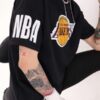 Siyah Ribanalı Lakers Unisex Tshirt