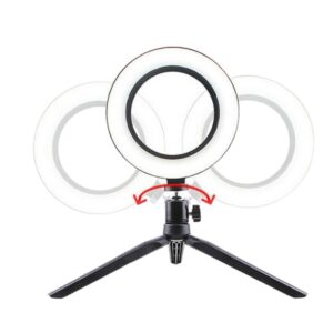 BUFFER® 10inç 26cm Youtube Instagram Tiktok Selfie  Stüdyo Video Fotoğraf Ring Light  Tripod Led Halka Işık