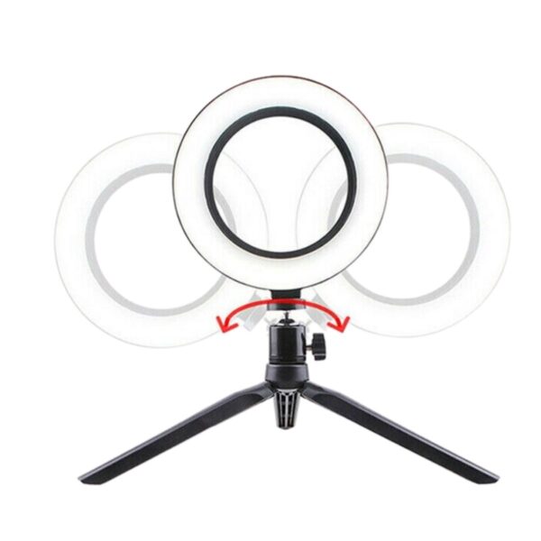 BUFFER® 10inç 26cm Youtube Instagram Tiktok Selfie  Stüdyo Video Fotoğraf Ring Light  Tripod Led Halka Işık