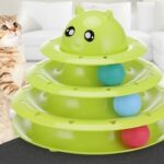 3 Katlı Kedi Oyuncağı Kedi Başlıklı Yeni