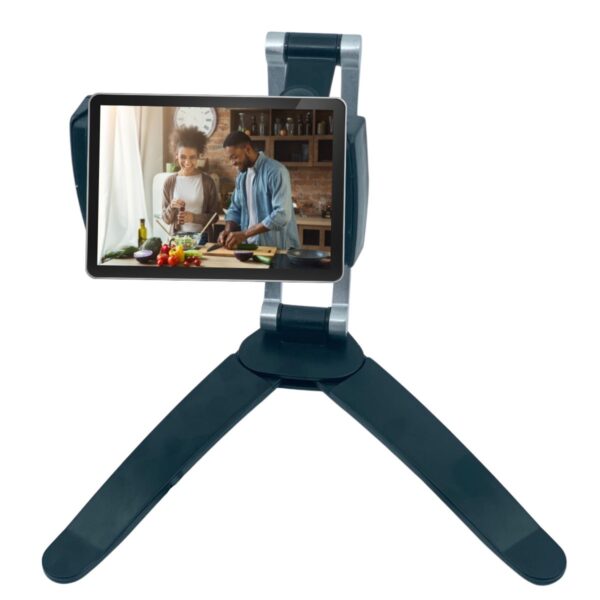 BUFFER® 360 Derece Dönebilen Mutfak Masaüstü Telefon Tablet Tutucu Ayarlanabilir Esnek Ayaklı Metal Gövdeli
