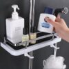 Banyo Duş Organizer Sabunluk Metalik Korumalı