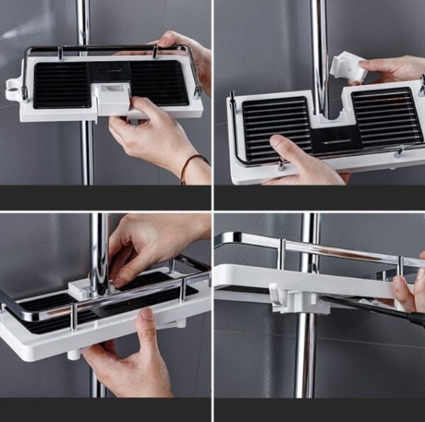 Banyo Duş Organizer Sabunluk Metalik Korumalı