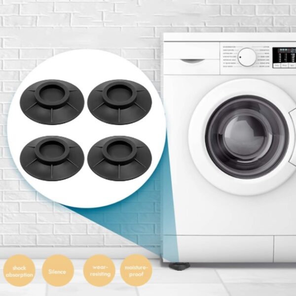 Çamaşır Makinesi Titreşim Engelleyici Stoper SİYAH 4lü Set