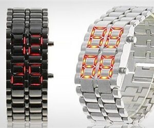 Led Kol Saati Metal Bileklik (Gri)