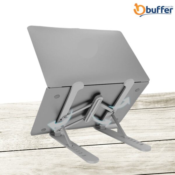 BUFFER® Ayarlanabilir Plastik Dizüstü Destek Tabanı Katlanabilir Taşınabilir Laptop Sehpası Yükseltici