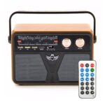 BUFFER® 507B Dekoratif Eskitme Nostalji Uzaktan Kumandalı Radyo Usb/Aux/Hafıza Kartı/Bluetooth/Şarjlı