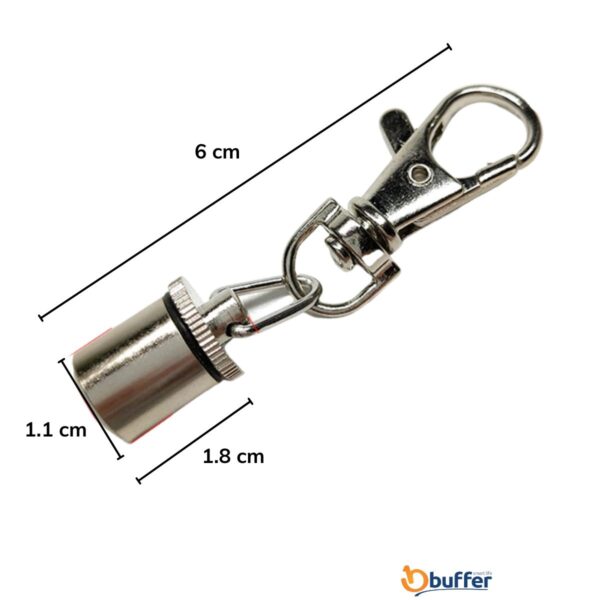 BUFFER® Evcil Hayvan Yanıp Sönen Gece Güvenlik Işığı Kolye Led Yaka Sinyal Lambası Boyun Çelik Anahtarlık