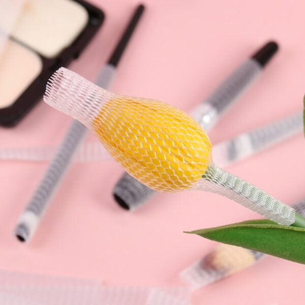 BUFFER® Makyaj Far Allık Kontür Eyeliner Fırça Malzemeleri Ürünleri Koruyucu File Kapak Örgü Kılıf Set 20li