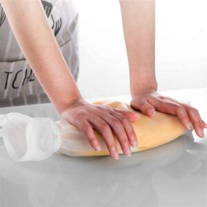 BUFFER® Orta Hamur Torbası Silikon Şeffaf Hamur Yoğurma Torbası Ekmek Makarna Mantı  Hamuru Kolay Yoğurma