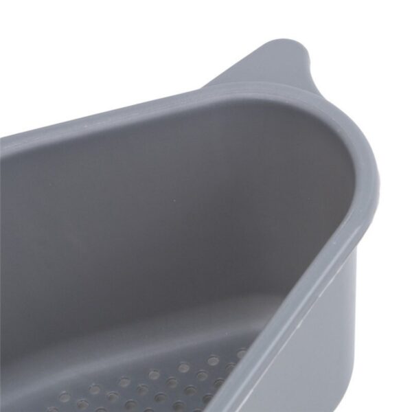 BUFFER® Vantuzlu Üçgen Sebze Meyve  Lavabo Raf Evye Süzgeç Sünger Tutucu Düzenleyici Mutfak Organizer