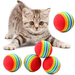 2 Adet Gökkuşağı Renkli Kedi Köpek Oyun Topu 4