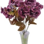 BUFFER® 11 Dallı 50 cm Karanfil Yapay Çiçek Mor-CK002MR