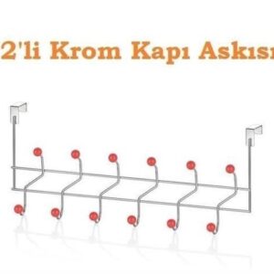 BUFFER® 12 li Krom Kapı Arkası Metal Askı