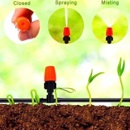 BUFFER® 15 Metre Bahçe Damlama Sulama Sistemi Seti Hortum ve Ek Parçaları