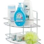 BUFFER® 2 Katlı Krom Üçgen Banyo Rafı Şampuanlık Sabunluk Banyo Düzenleyici