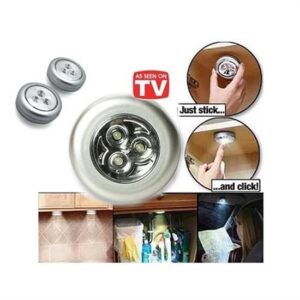BUFFER® 3 Adet Kablosuz Spot Lamba Pilli 3 Ledli Yapışkanlı Spot Lamba
